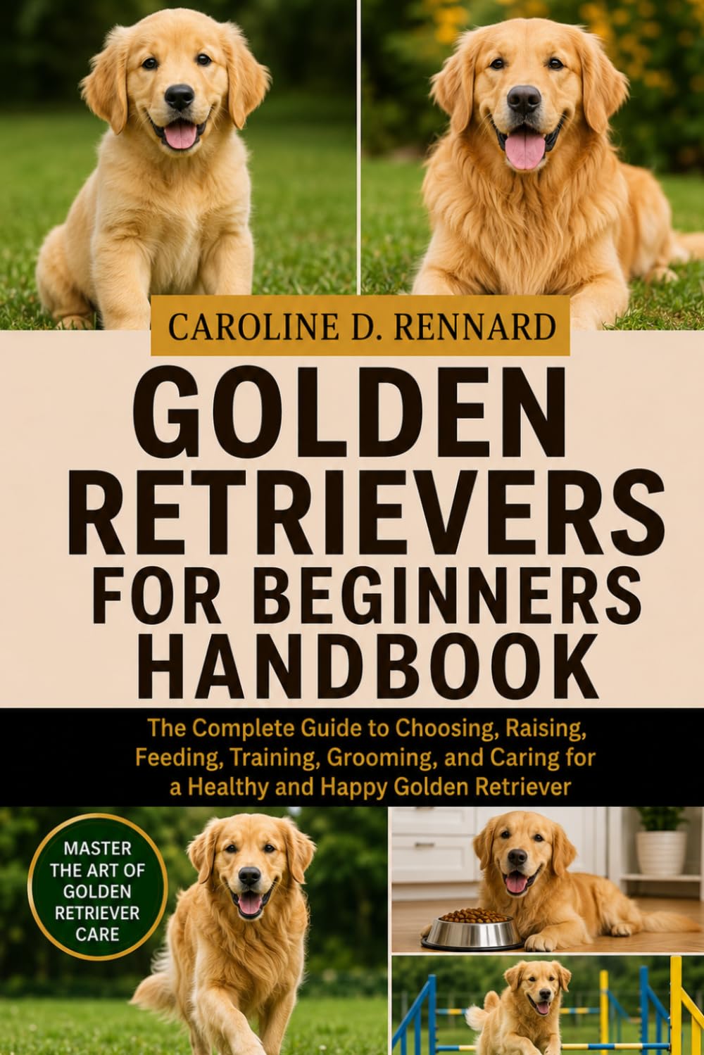 GOLDEN RETRIEVERS FOR BEGINNERS HANDBOOK: The Complete Guide to Choosing, Raising, Feeding, Training, Grooming, and Caring for a Healthy and Happy Golden Retriever