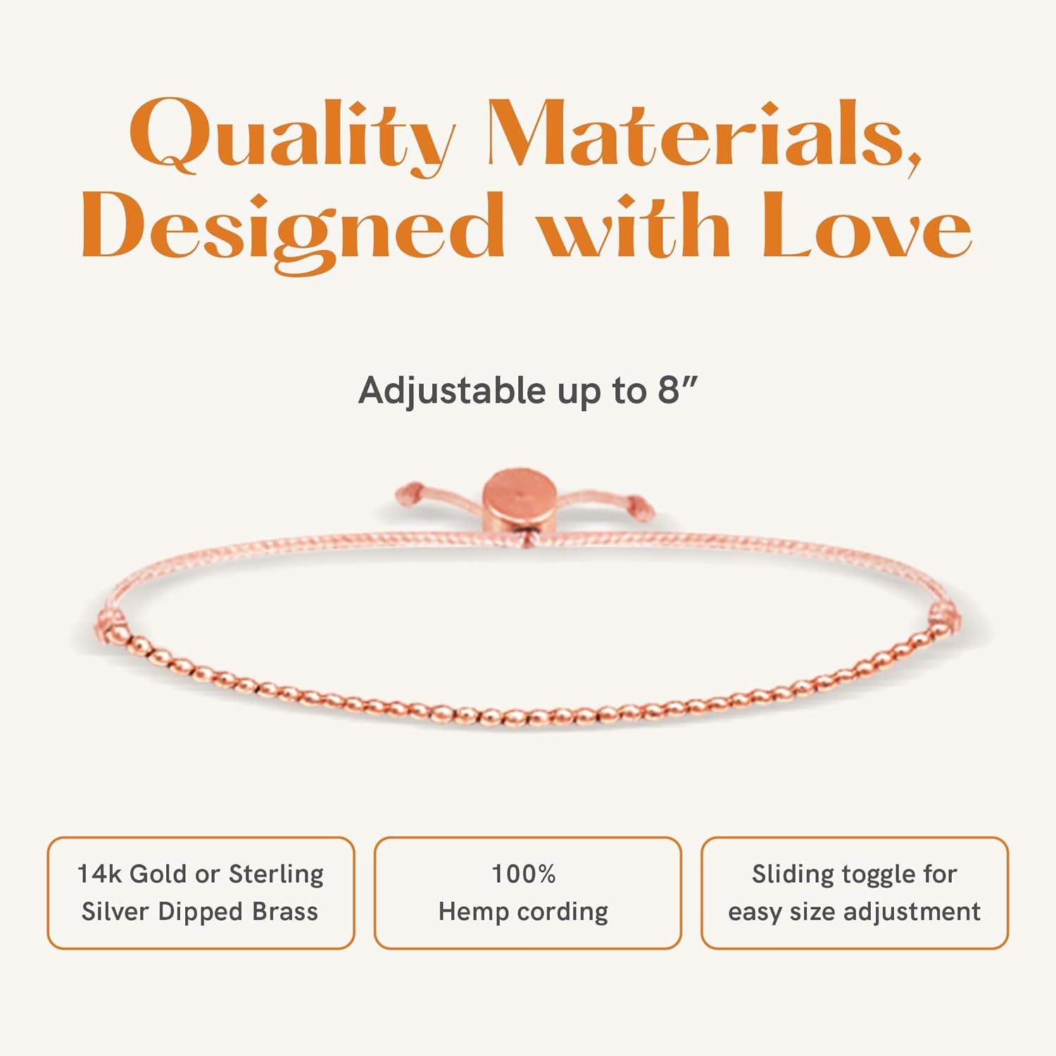 Lucky Feather Gifts for 40 Year Old Woman | Cute 14k Gold Dipped Beads Bracelet | Fabulous Forty Milestone Bracelet | gift ideas, for women 40s | Adjustable 7"- 8" Cord | 40th Birthday Gifts Women - Image 2