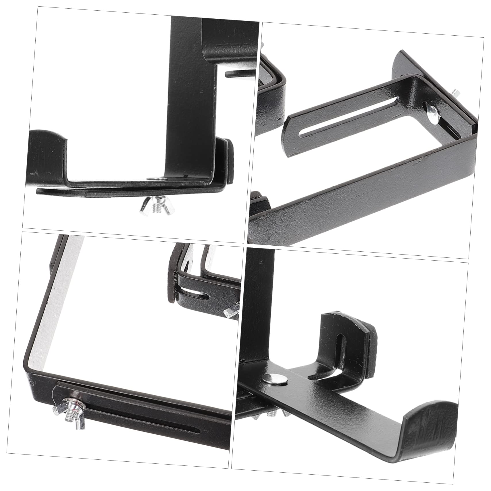 Verstellbarer Blumenkastenhalter 2 Stück aus Metall Schwarzer 20cm Hängehalter für Balkon Fensterbank für Draußen