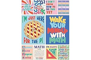 Retro Math Posters for School and Home