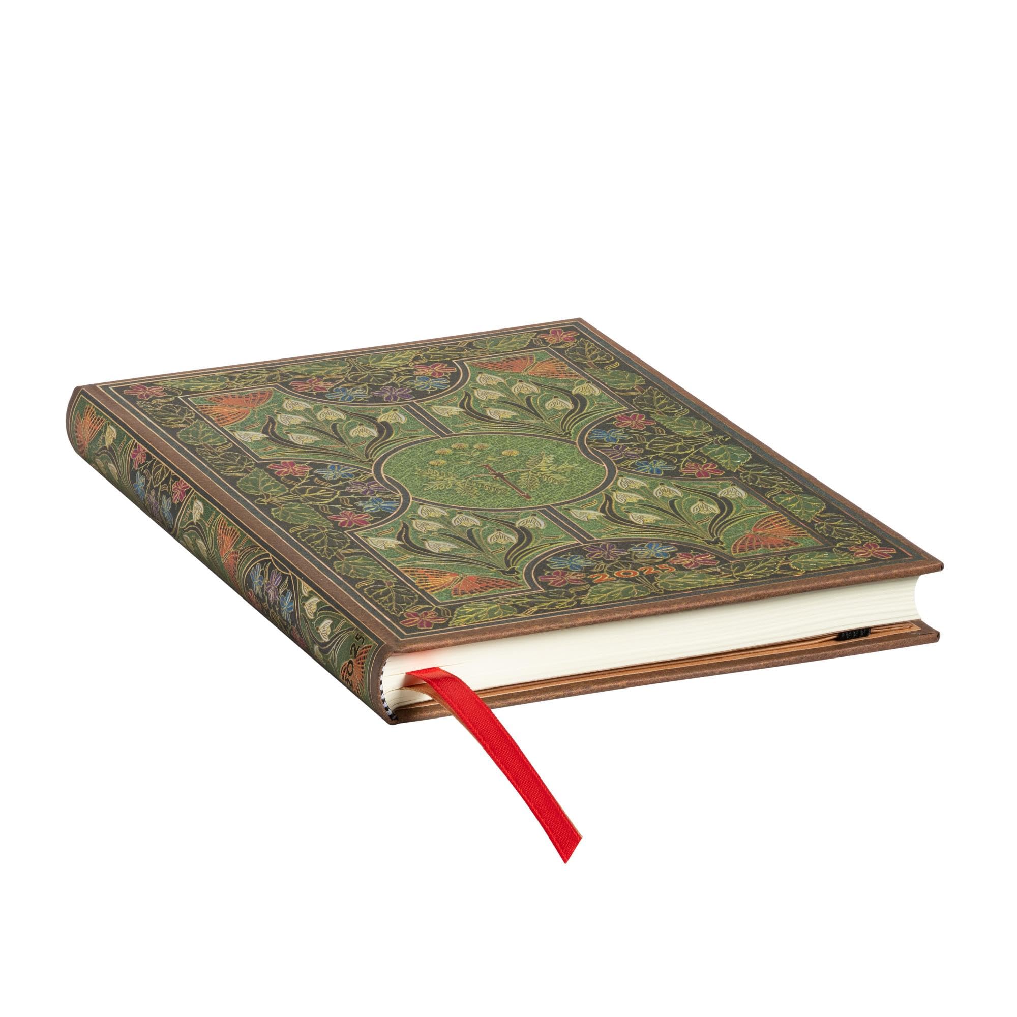 Poetry in Bloom (Midi 12-month Verso Hardback Dayplanner 2025 (Elastic Band Closure)