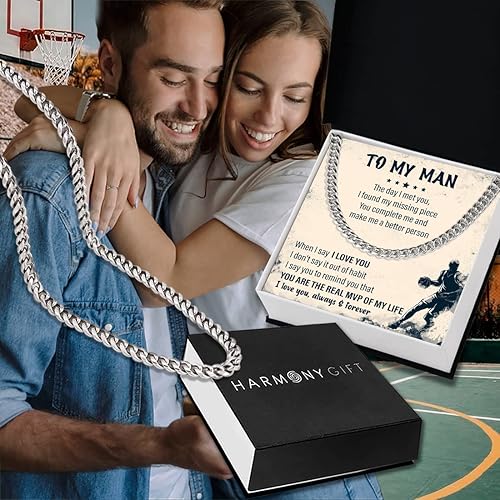 Miniatura 5 de Harmony Gift Collar To My Man collar de baloncesto regalos para amantes del baloncesto cadenas de baloncesto para hombres regalos para jugadores de