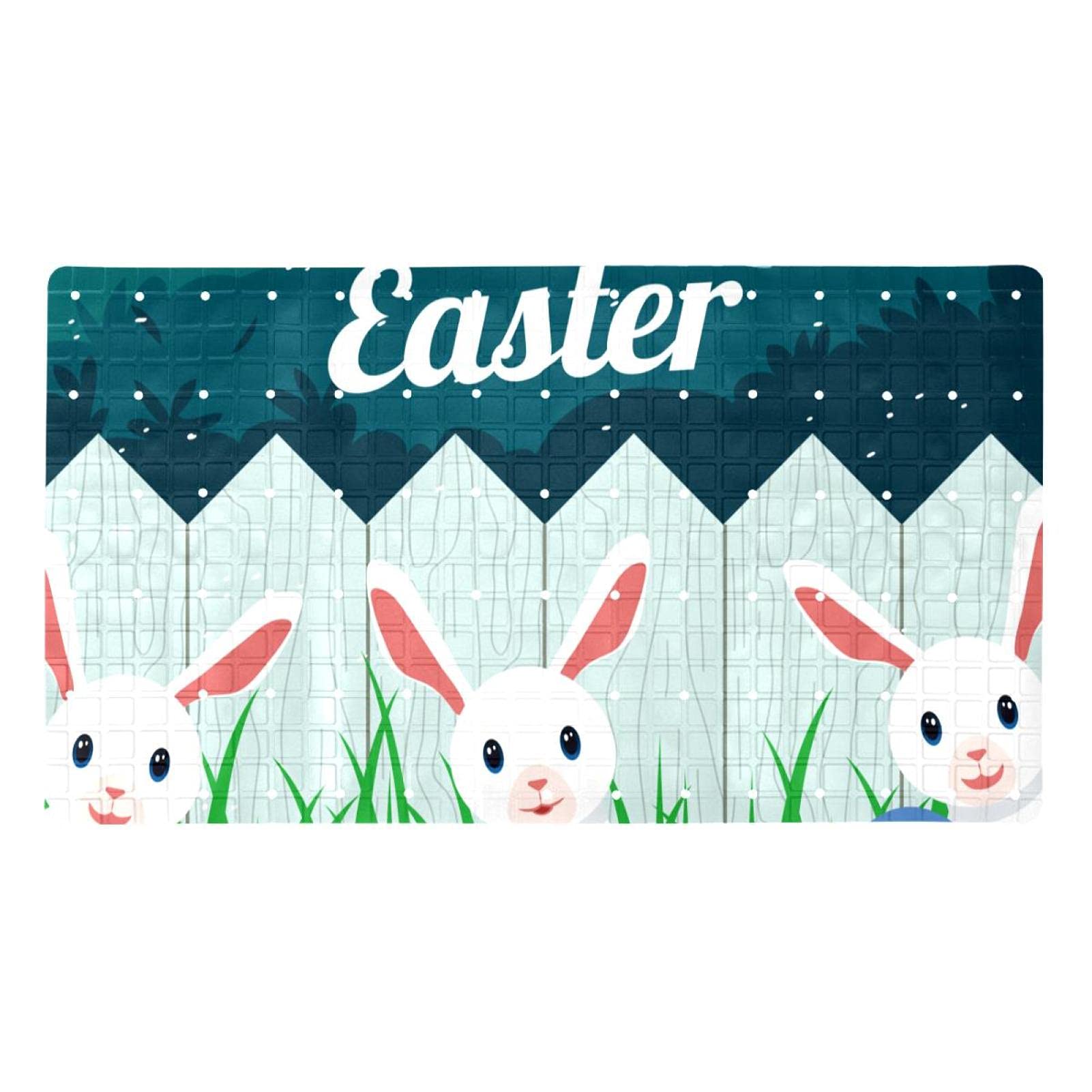 Tapis de bain pour s'asseoir œuf de lapin doux antidérapant à ventouses
