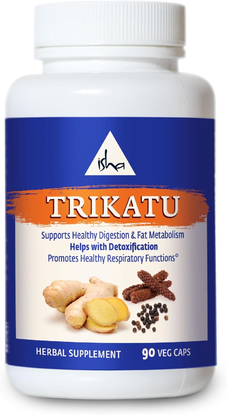 Organic Trikatu Supplements - Natural Herbal Supplement, 500 mg ea (90 Veg caps)