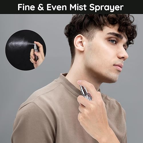 Miniatura 2 de Segbeauty 5 botellas de perfume de 0.3 fl oz rellenables, mini botellas de perfume de colonia vacías, pulverizador atomizador portátil para perfume,