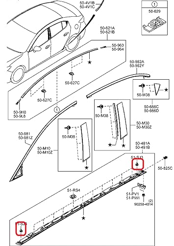 Miniatura 6 de Rexka 10 clips de retención de cabeza redonda de nailon, 0.551 in x 0.709 in x 0.472 in, clips para carrocería automotriz, Mazda CX-7, CX-9, Mazda