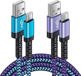 Samsung S23 Type C Charger Cable Fast Charging USB C Android Phone Cord [6FT,2Pack] for Samsung Galaxy S21 5G/A13/A03s/S23/S22/S20,A54/A53/A73/A33,Z Flip 4/Z Fold 5 4,Google Pixel 7a 6a Moto G Stylus