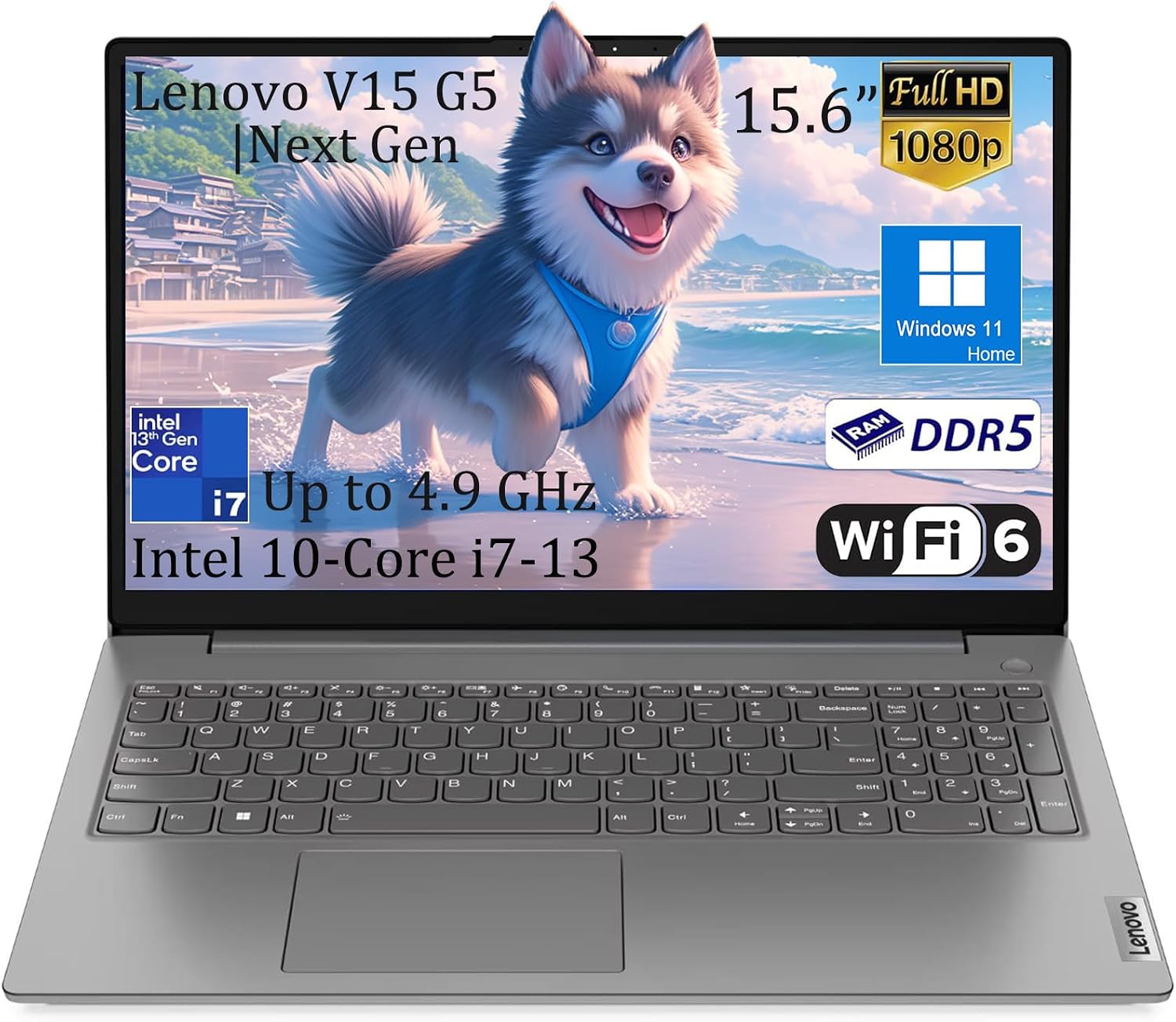 Lenovo V15 G5 15.6" Business Laptop, Intel 10-Core i7-13620H(Up to 4.9 GHz)