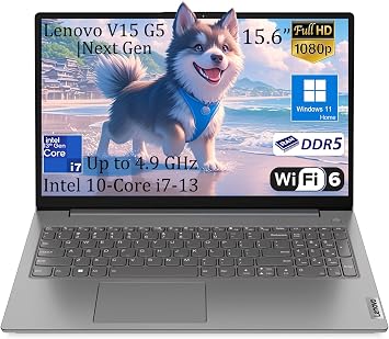 Lenovo V15 G5 15.6" Business Laptop, FHD Anti-Glare Display