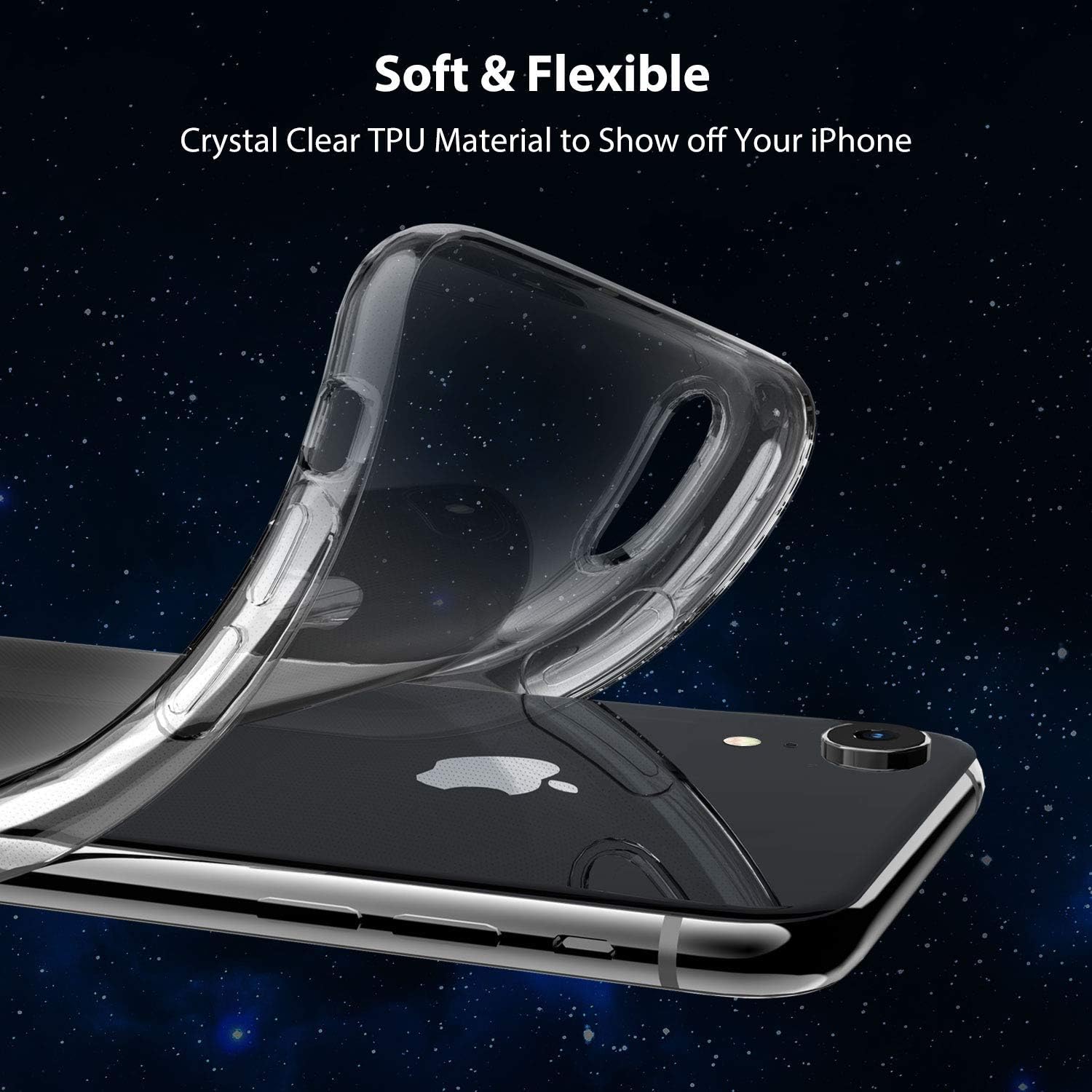 UNBREAKcable Case for iPhone XR [Crystal Clear]- Ultra-Thin, Slim Soft TPU Silicone Protective Transparent Case Cover for Apple iPhone XR 6.1inch