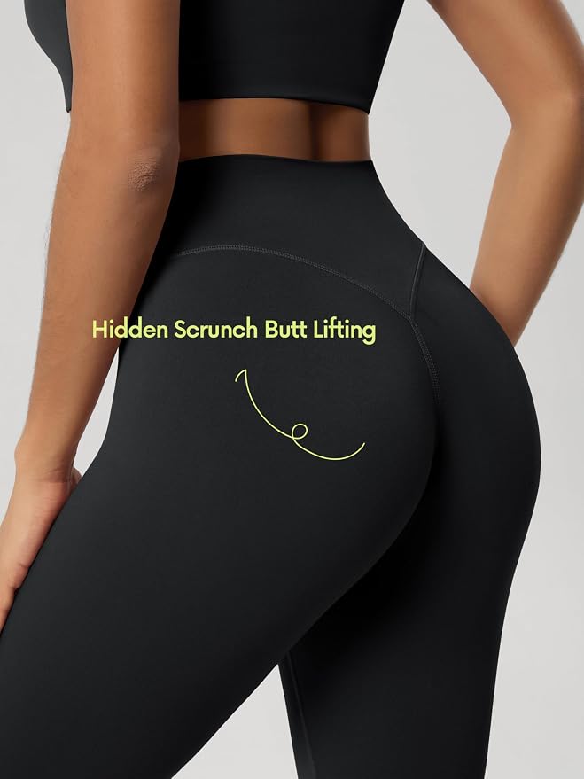 Leggings para mujer negro talla S sin costura frontal miniatura 5