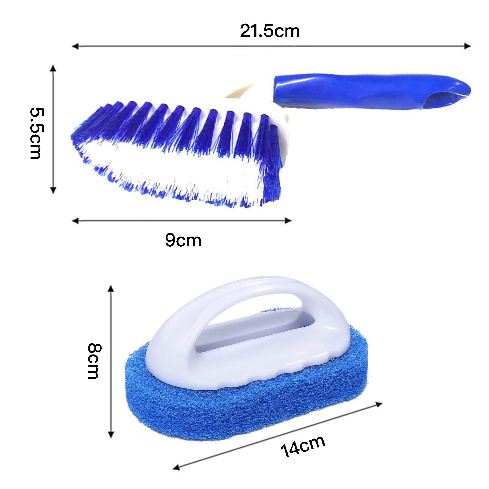 Hot Tub Cleaning Kit Accessories Contain 1PC Scrubbing Brush and 1PC Hot Tub Sponge Cleaning Brush for Cleaning Swimming Pool Spas - Image 2