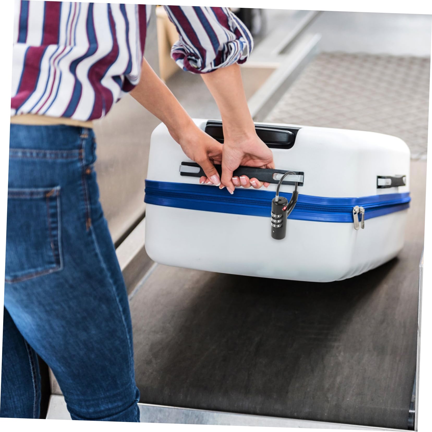 SOLUSTRE 4piezas Candado De Combinación De Seguridad Para Equipaje Cerradura Tsa Para Maletas y Mochilas Diseño y Para y Almacenamiento De Pertenencias