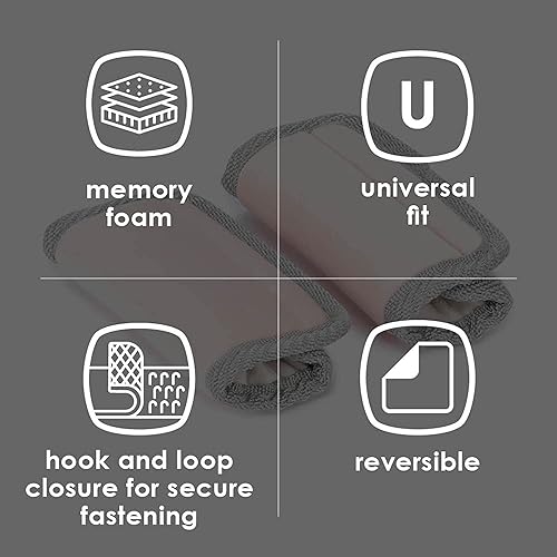 Miniatura 9 de Diono Soft Wraps - Correas de asiento de automóvil, almohadillas para los hombros para bebé, bebé, niño pequeño, paquete de 2 cojines reversibles