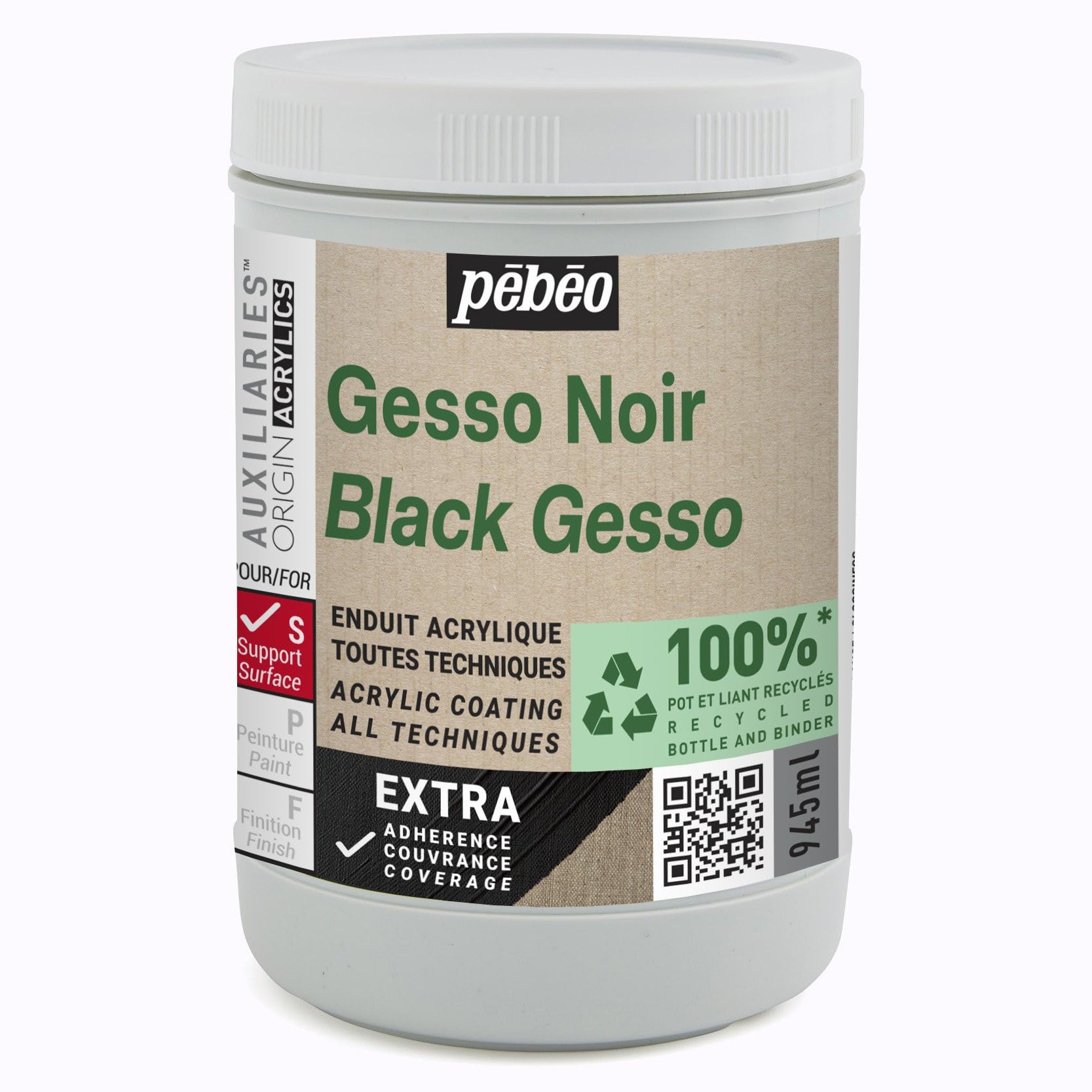 Gesso Pébéo Studio Green - Black, 946 ml
