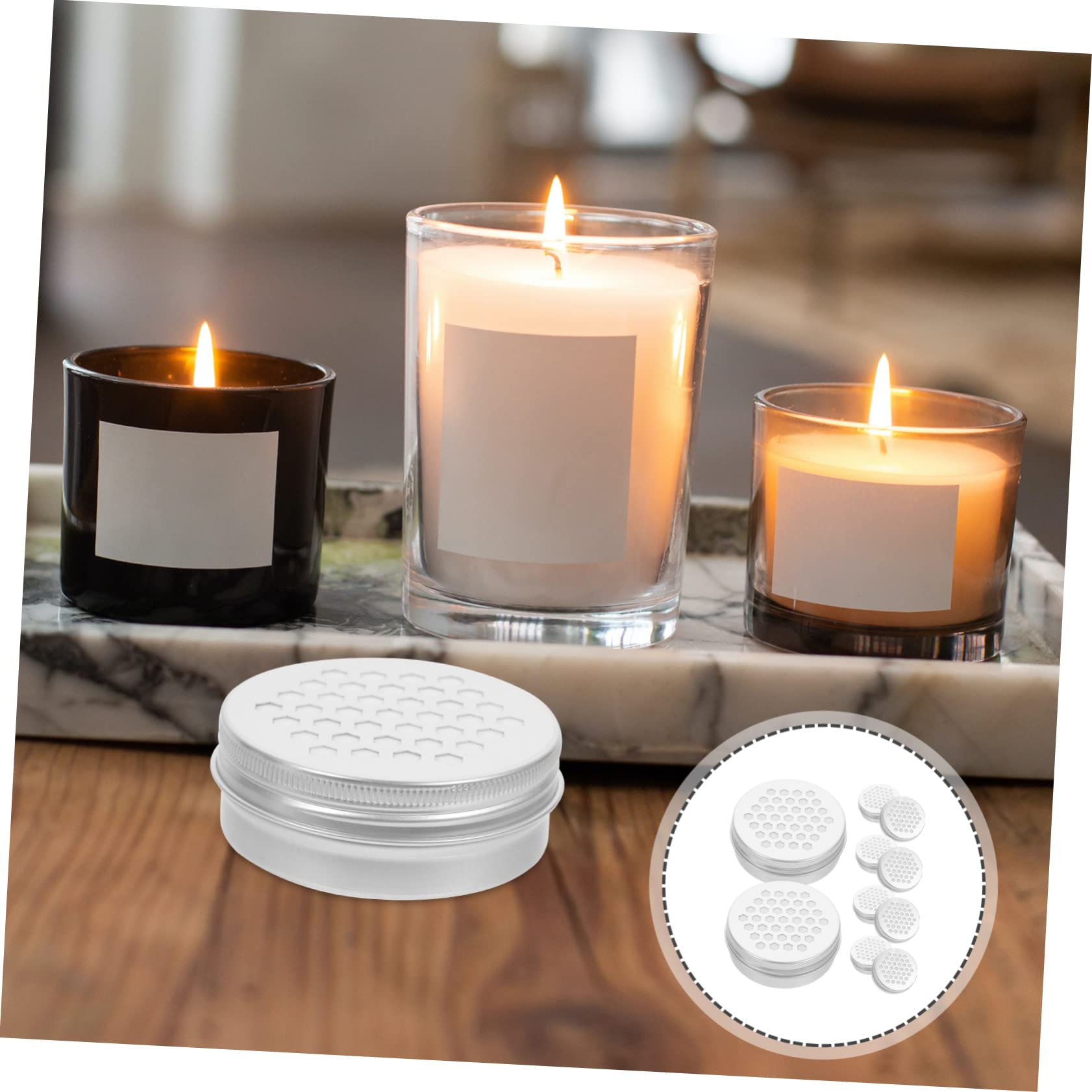 Sosoport 20pezzi Diffusore Aromatico Alluminio con Coperchio Vite per Decorazione Auto e Diffusore Multifunzionale per Oli Essenziali e Neutralizzatore di Odori Design Compatto e Sicuro