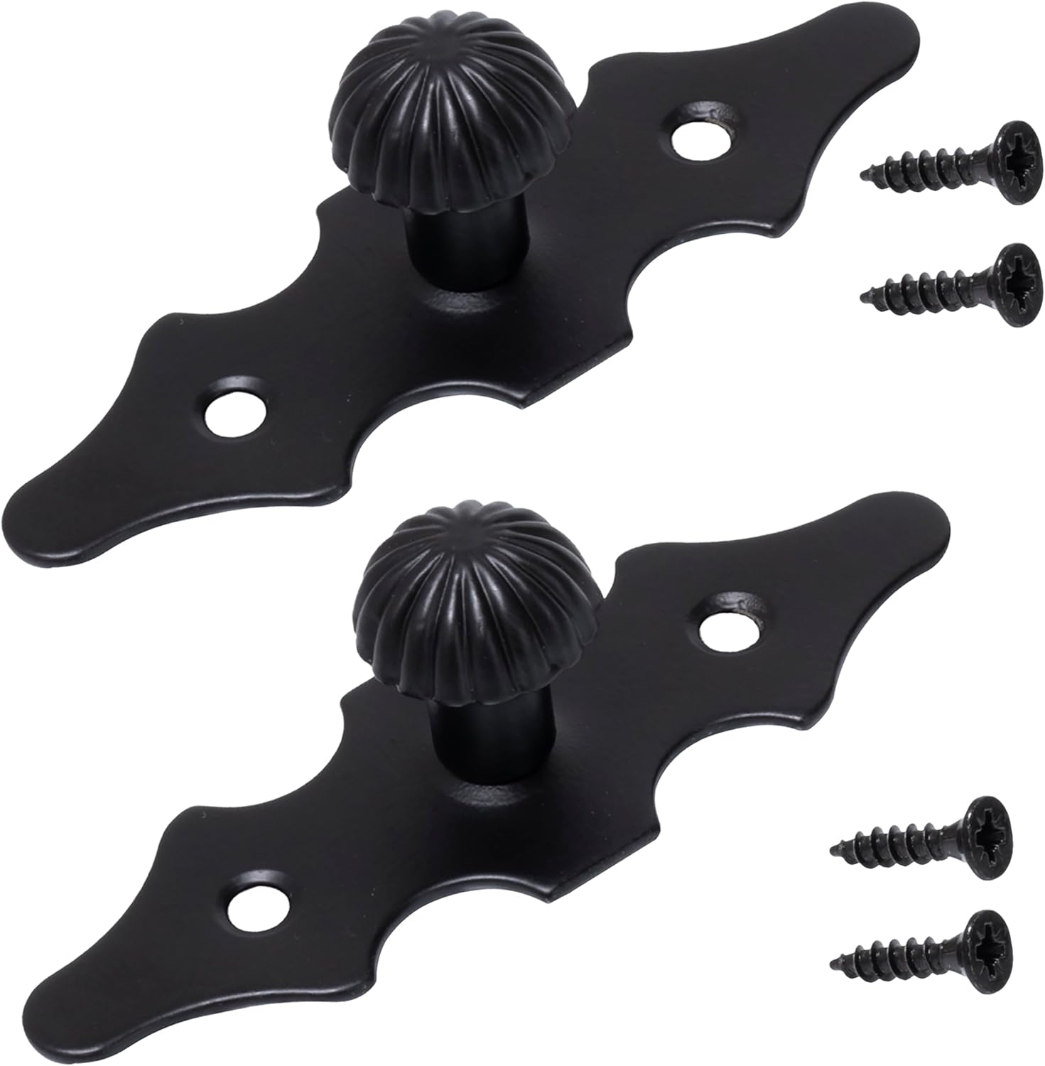 AERZETIX - C73715 – Set of 2 Ball Furniture Handles – Door Cabinet Cupboard Drawer Furniture Decoration Kitchen Living Room Dresser – Metal – Matt Black