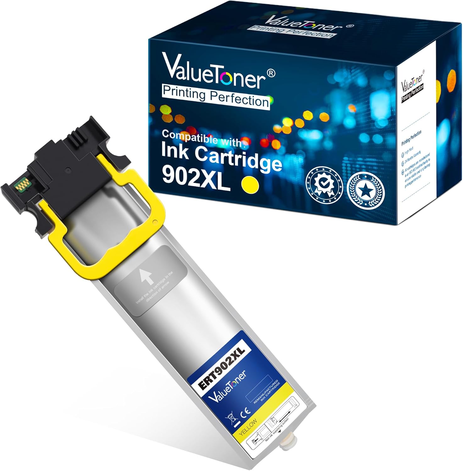 Valuetoner Remanufactured Ink Pack Replacement for Epson 902XL 902 XL T902XL420 Used in Workforce C5210 C5290 C5710 C5790 Printer High Yield (1 Yellow)