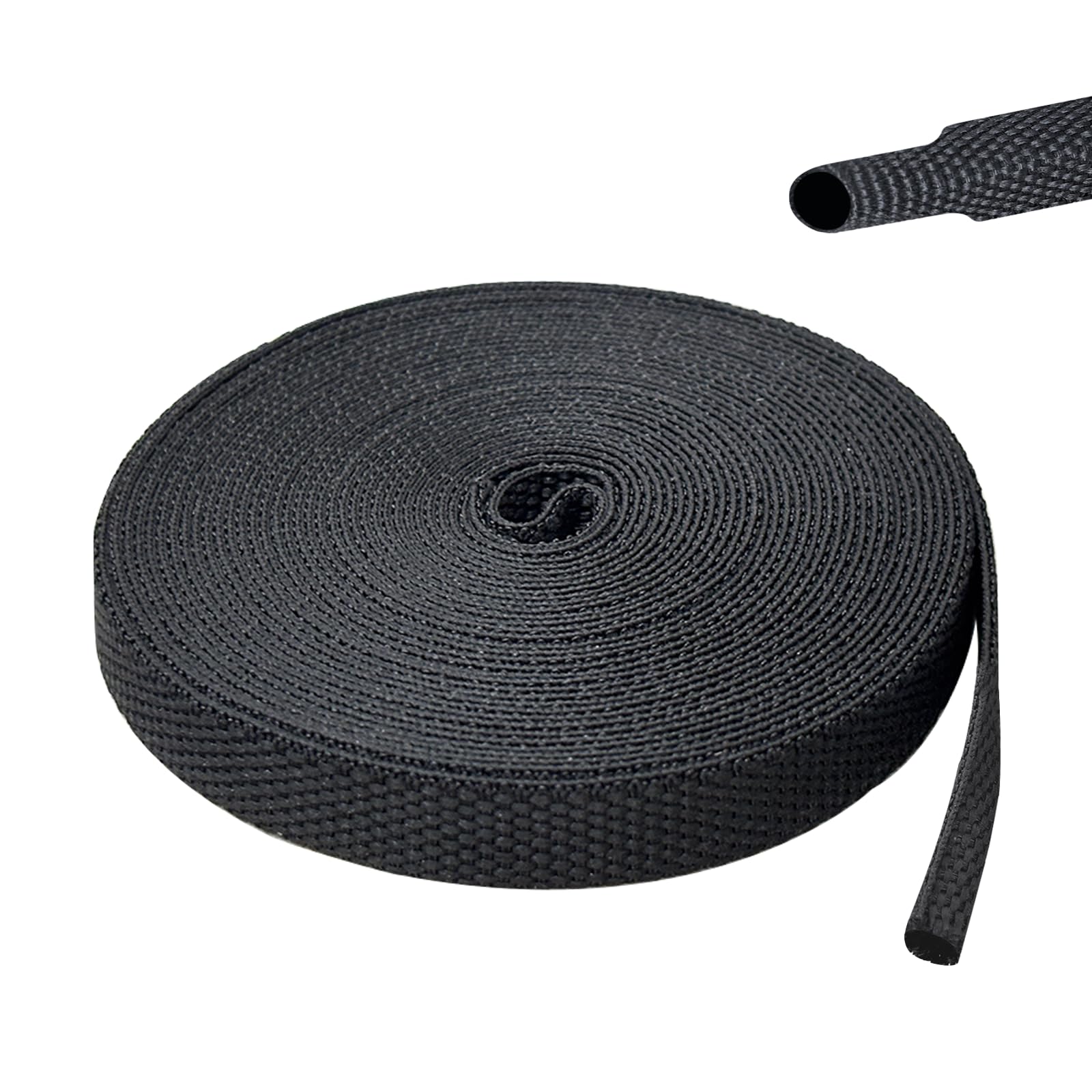 Heat Shrink Wire Loom, 20FT-1/4 Inch 2:1 Nylon Fabric Tubing
