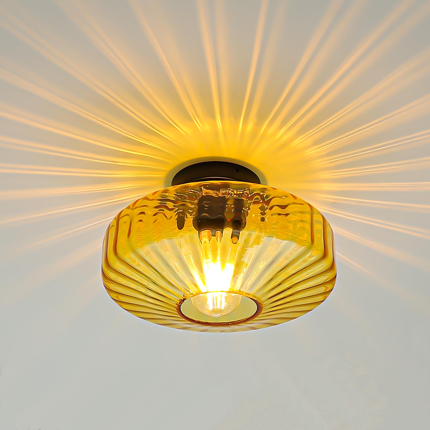 FCTWAKS Semi Flush Mount Ceiling Light, 11.8