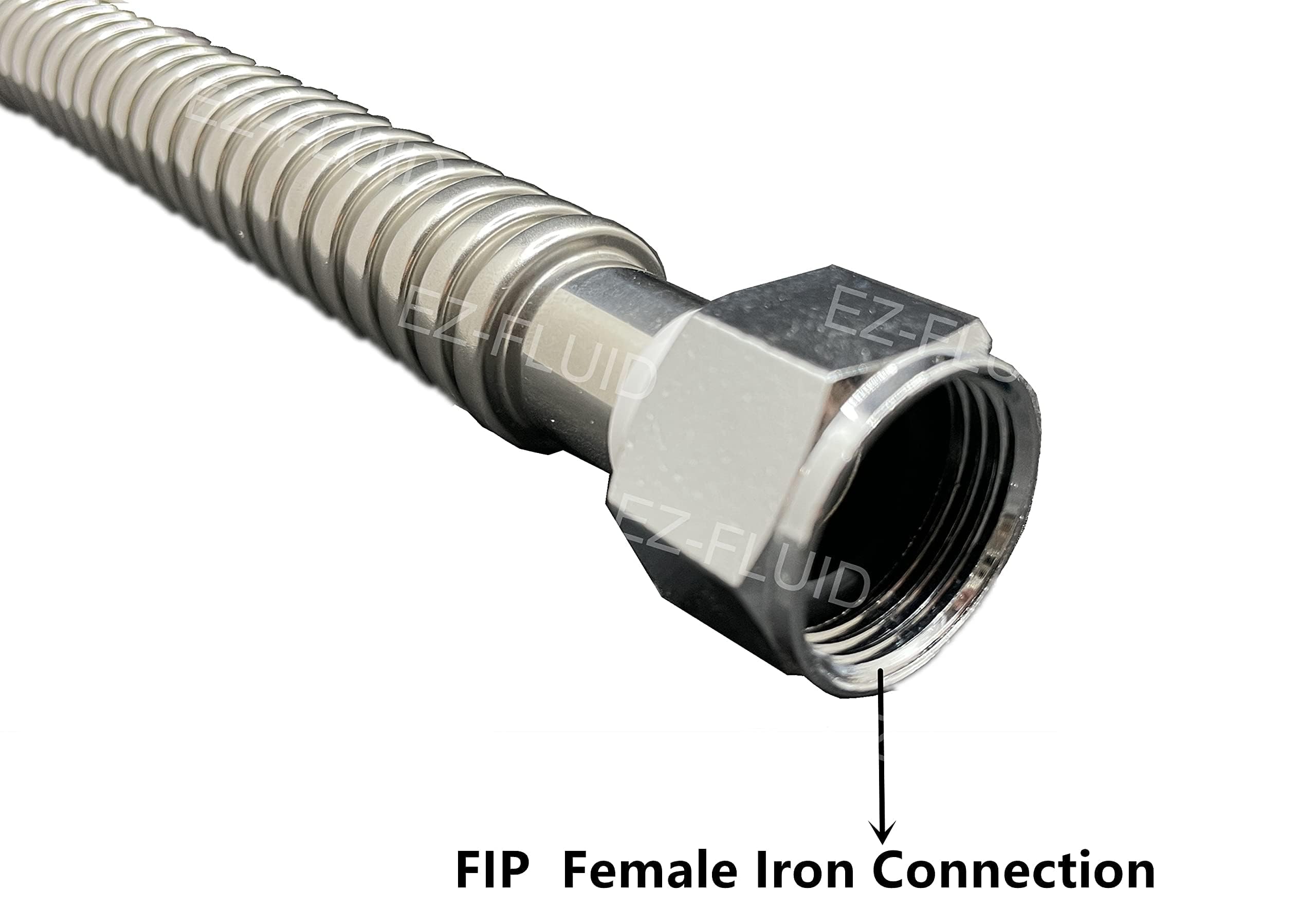 PROZRTED Corrugated Stainless Steel Water Heater Connector - 3/4" FIP X 3/4" FIP, 24" Length, 2 Pack