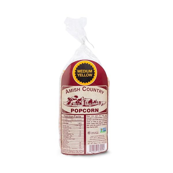 Amish Country Popcorn | Medium Yellow Popcorn | Old Fashioned, Non-GMO and Gluten Free