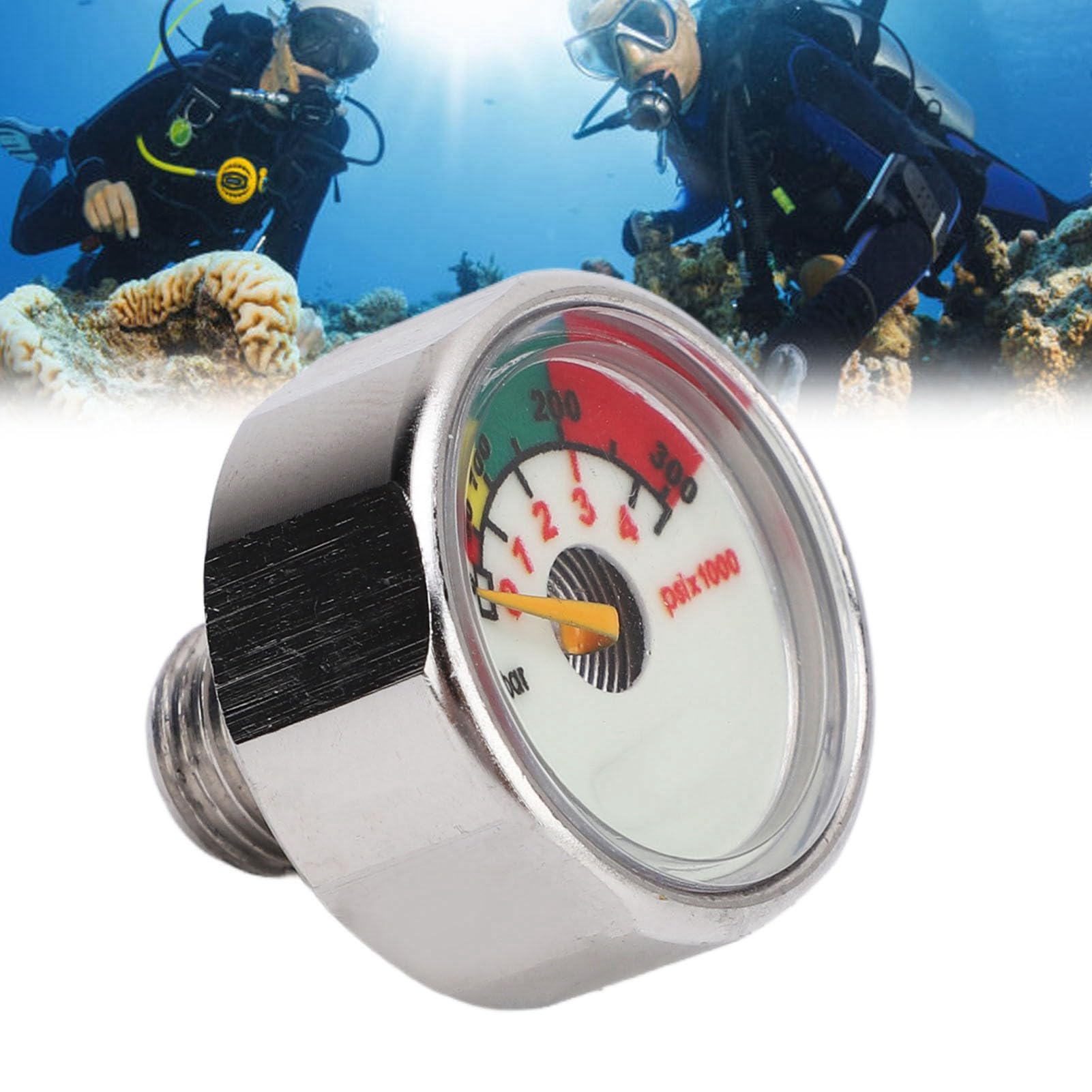 Keenso Tauch-Flaschen-Manometer mit 300 Bar für Tauchzylinder-Tauchflaschen