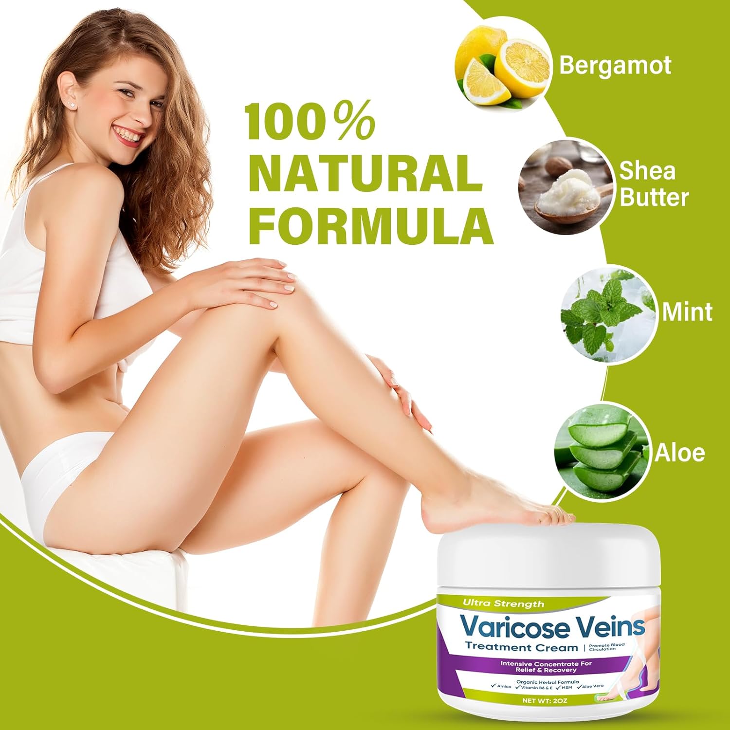 Varicose Veins Treatment for Legs, Varicose Veins Cream Relaxing and Moisturizing Skin, Plant Formula lmproves the Look of Varicose and Spider Veins - Image 6