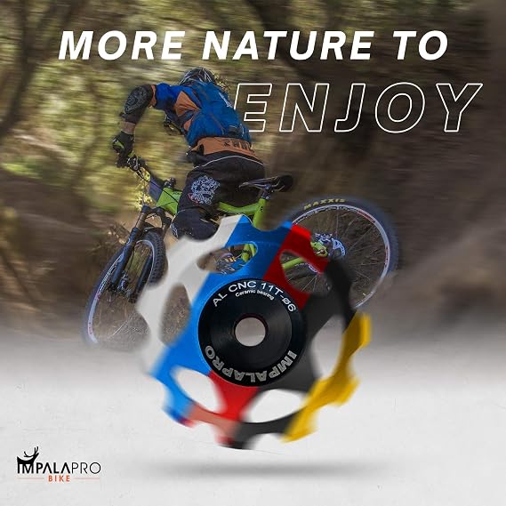 Impalapro Bike Set of 2 11T Jockey Wheel - Pulley Wheel for Derailleurs for Bikes Ultralight and Durable with Ceramic Bearing for MTB or Road Bike - Derailleur Pulley - Shimano Derailleur