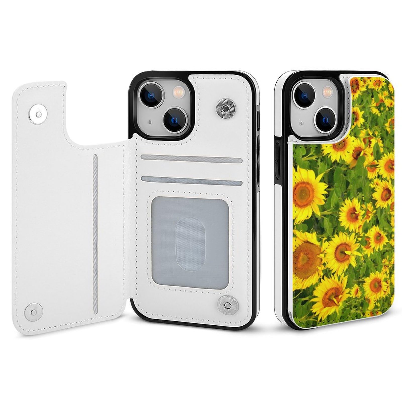 Amazon.co.jp: iPhone15 ケース ひまわり 風景 手帳型 PUレザー 