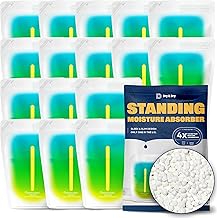 Dry & Dry (16 Packs) Standing Moisture Absorbers to Control Excess Moisture for Basements, Closets, Bathrooms, Laundry Rooms - Moisture Absorbers, Standing Moisture Absorbers