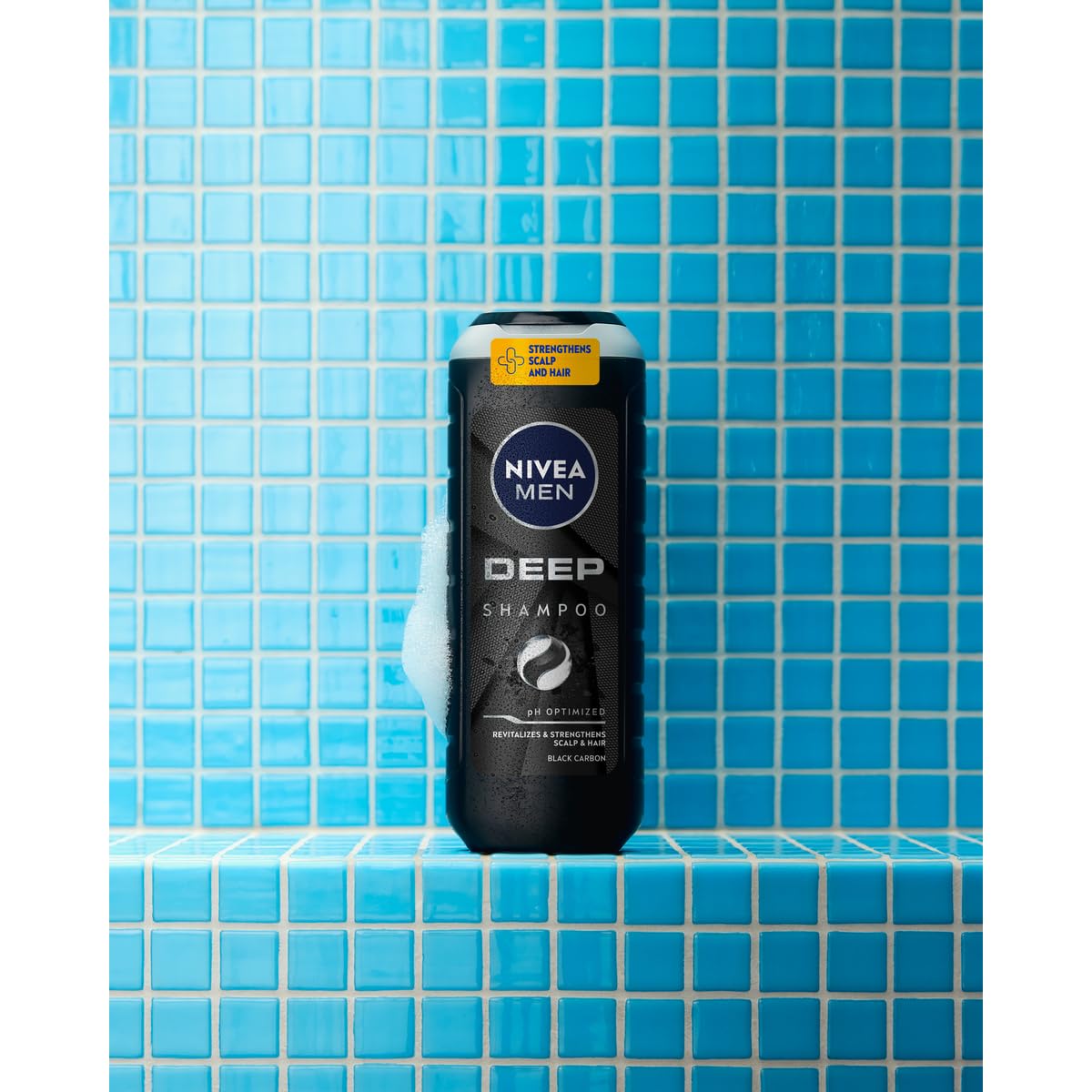 NIVEA MEN DEEP Oczyszczający Szampon do Włosów dla Mężczyzn z Czarnym Węglem 500 ml