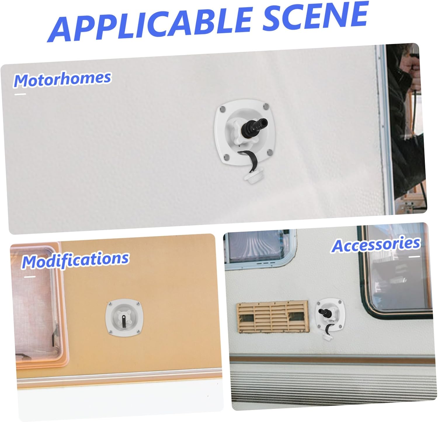 Luxshiny Rv Water Fill Inlet with Cap and Quick Connector Reliable Replacement for Rv and Yacht Water Systems Easy Installation and Secure Sealing for Rv Modifications