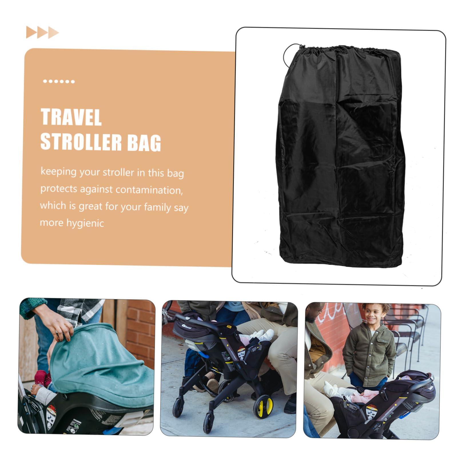 Beaupretty Borsa per Passeggino da Viaggio con Spallacci Doppia Spalla Custodia Protettiva in Resistente per Passeggini Singoli e Doppi Compatibile con Controllo Gate Aereo e Trasporto Auto