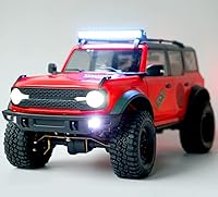 Vista 2 de OGRC - Kit de faros delanteros y luces traseras LED RC para TRX4M 1/18 RC Crawler Car (blanco y rojo)