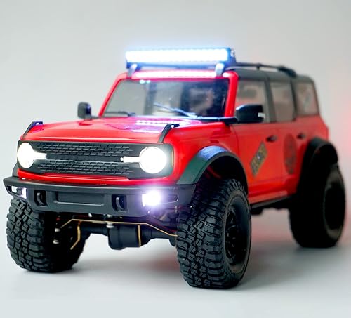Miniatura 2 de OGRC - Kit de faros traseros LED a control remoto, luz delantera y trasera RC para TRX4M 118 RC Crawler piezas de actualización de automóvil (blanco