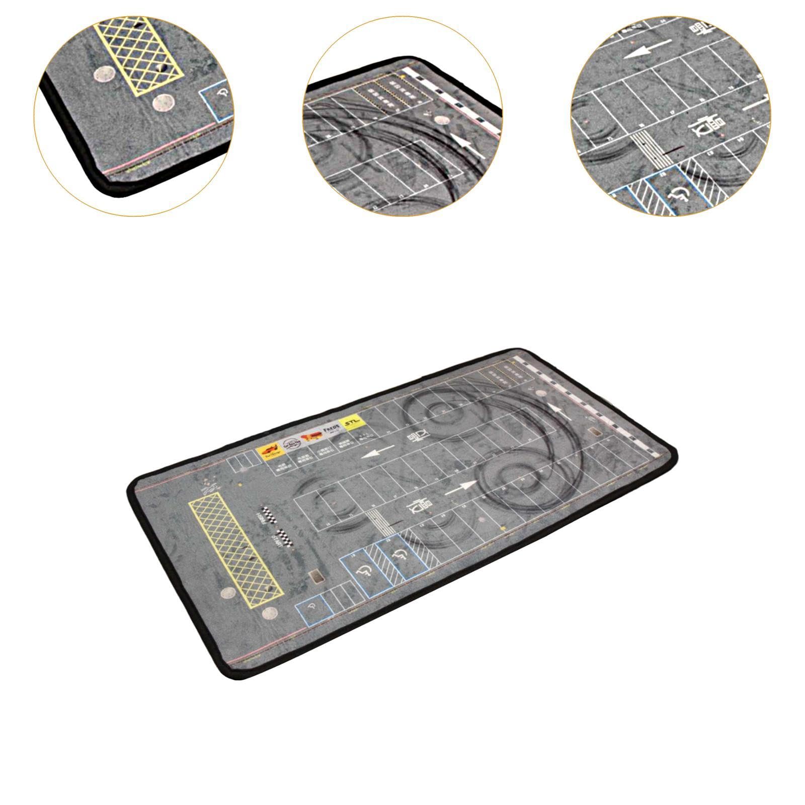 Amagogo Alfombrilla ratón para Aparcamiento a Escala 1/64, tapete Antideslizante para Garaje, tapete Escritorio Enrollable, Diorama para Mesa o, Style G