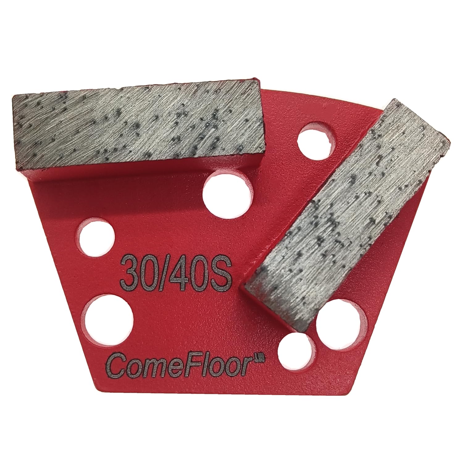 Trapezoid Diamond Metal Grinding Shoes for Concrete Floor, Compatible with ASL/Warrior/Iron Horse Grinders, 30/40 Grit Soft Bond, 9PCS