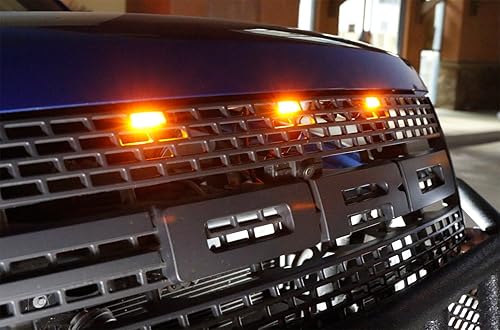 Miniatura 4 de iJDMTOY (3 luces LED ámbar de lente transparente compatibles con Ford Raptor 10-14 y 17-20 (alimentado por 36 piezas de luces LED SMD)