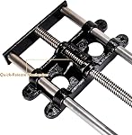 O'SKOOL 9 Inch Quick Release Workbench Front Vise for Woodworking, Heavy Duty Cast Iron Bench Vise with Beechwood Handle