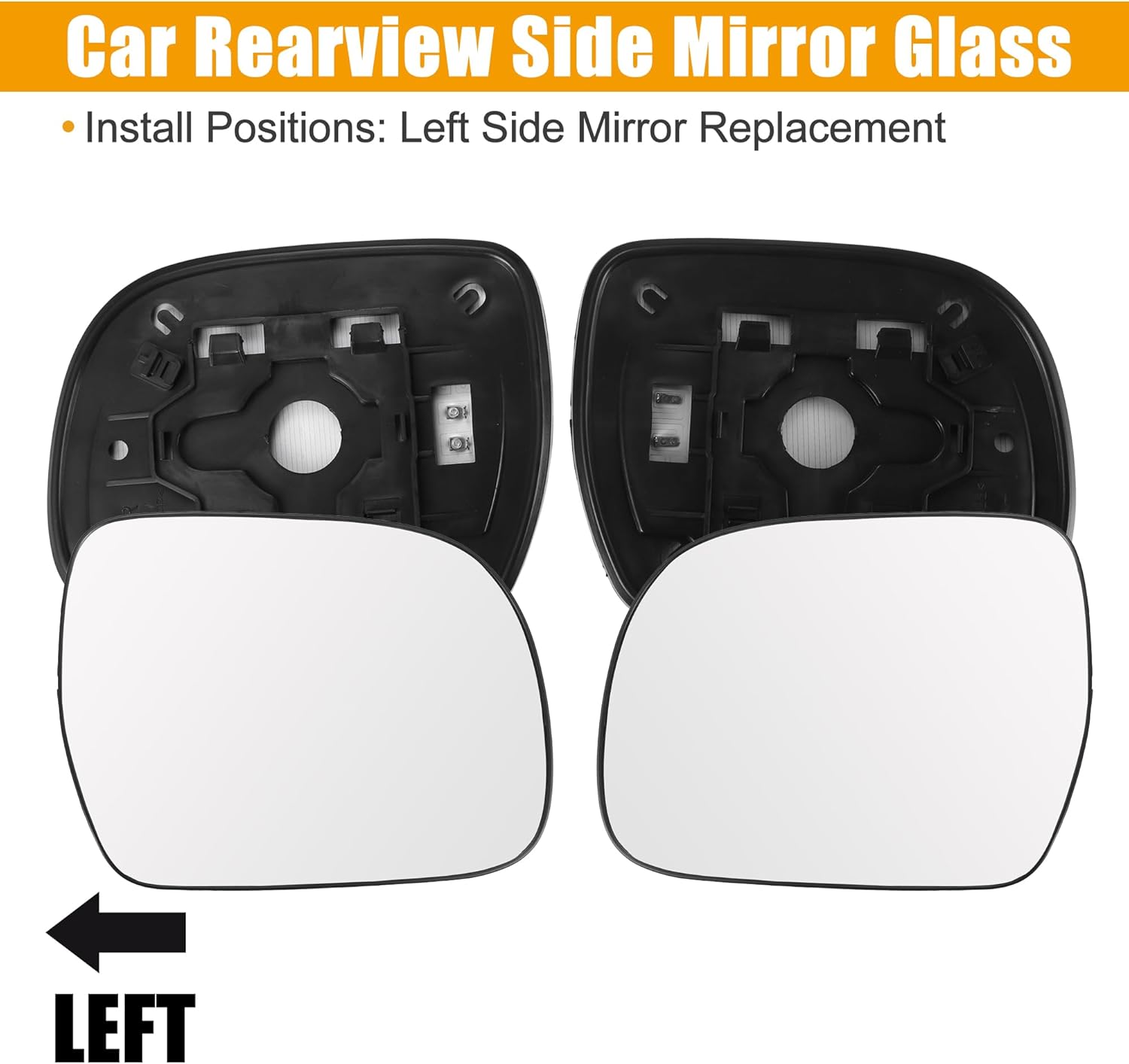 X AUTOHAUX 1 Pair Car Left Right Side Rearview Heated Mirror Glass with Backing Plate for Lexus RX300 RX330 RX350 RX400H 2004-2009 No.8790148040/8790648050