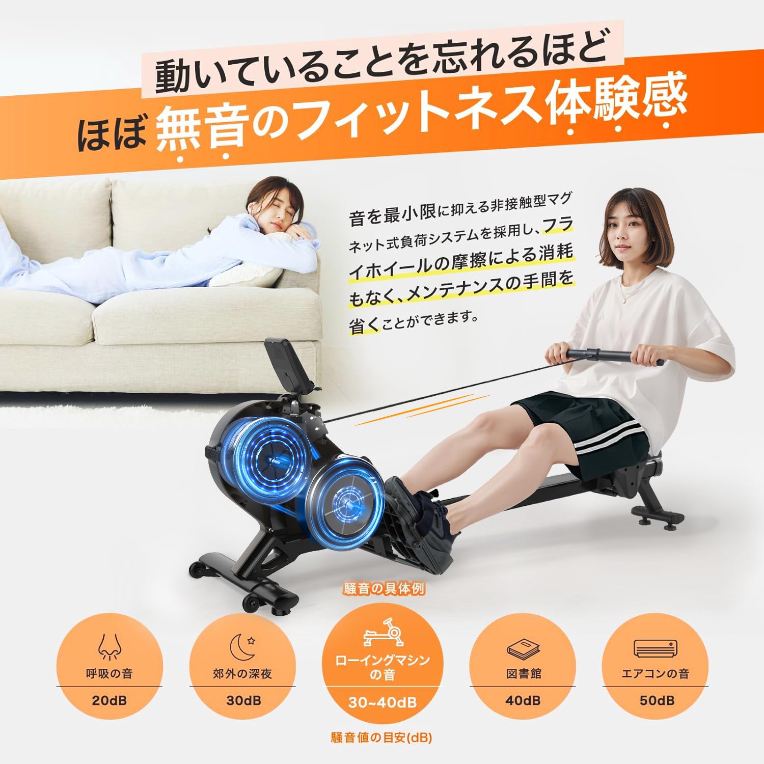 Amazon.co.jp: I-uki Sport Rowing Machine, For Home Use, 16 