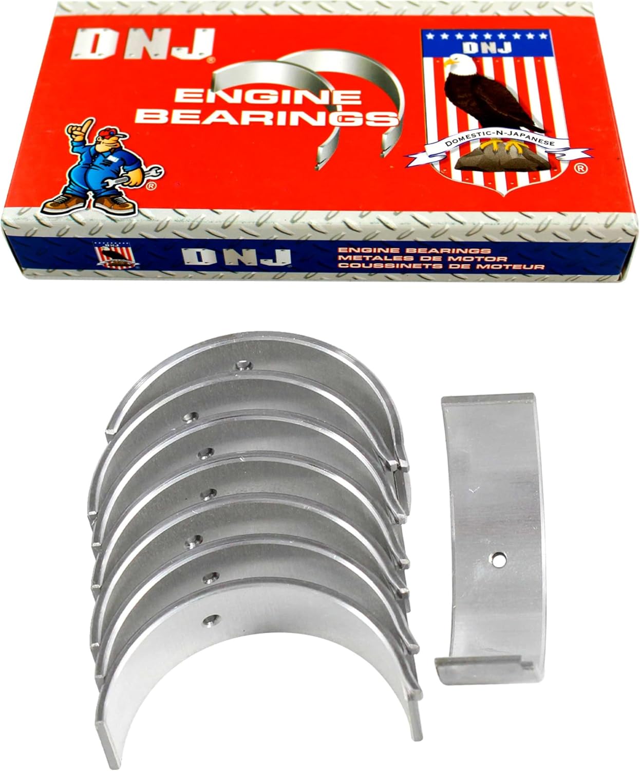 DNJ RB238 Rod Bearings Set Standard for 2003-2022 Acura, Honda Civic, Clarity, CR-Z 1.3L-1.5L L4 8V SOHC 1497cc