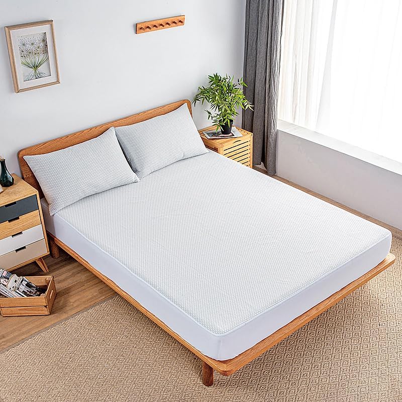 Miniatura 4 de Protector de colchón impermeable, 100% impermeable y silencioso, funda de colchón de fibra de rayón suave, transpirable, bolsillo profundo de 8 a 14