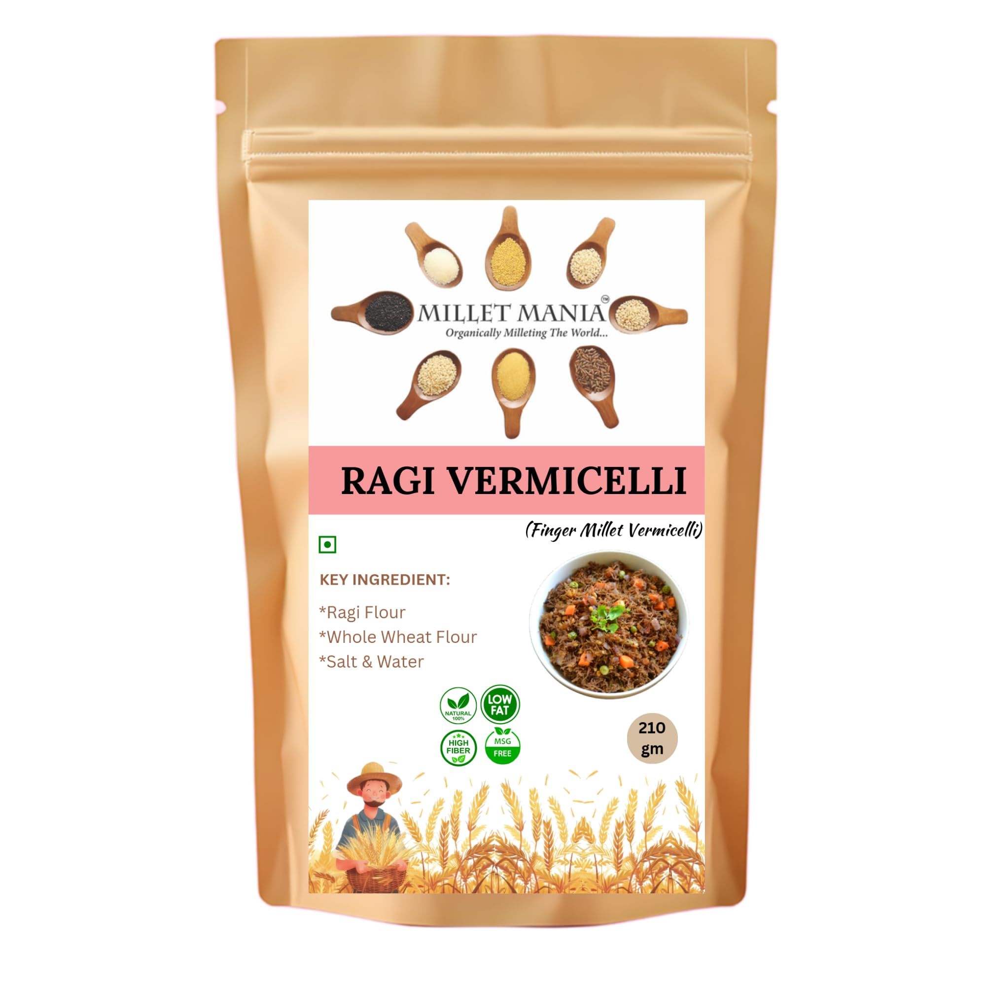 Ragi Millet Vermicelli | Finger Millet Vermicelli (210g) – 100% Natural, High Calcium & Iron | Diabetic-Friendly, Quick-Cook Ragi Sevai | Nutrient-Dense Ancient Grain Noodles for Healthy Living-image-18