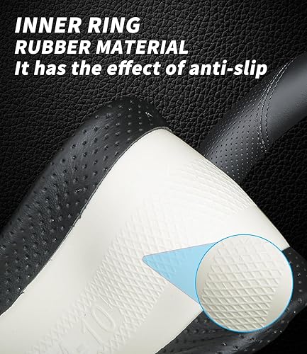 Miniatura 2 de Funda antideslizante a medida para volante de Porsche, transpirable, antideslizante, diseñada para accesorios Porsche (línea negra)