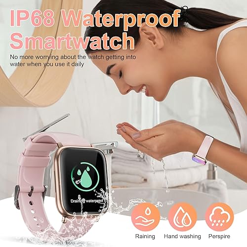 Miniatura 7 de Relojes inteligentes para mujer, contestarhacer llamadas, reloj de seguimiento de actividad física de 1.83 pulgadas con monitor de frecuencia