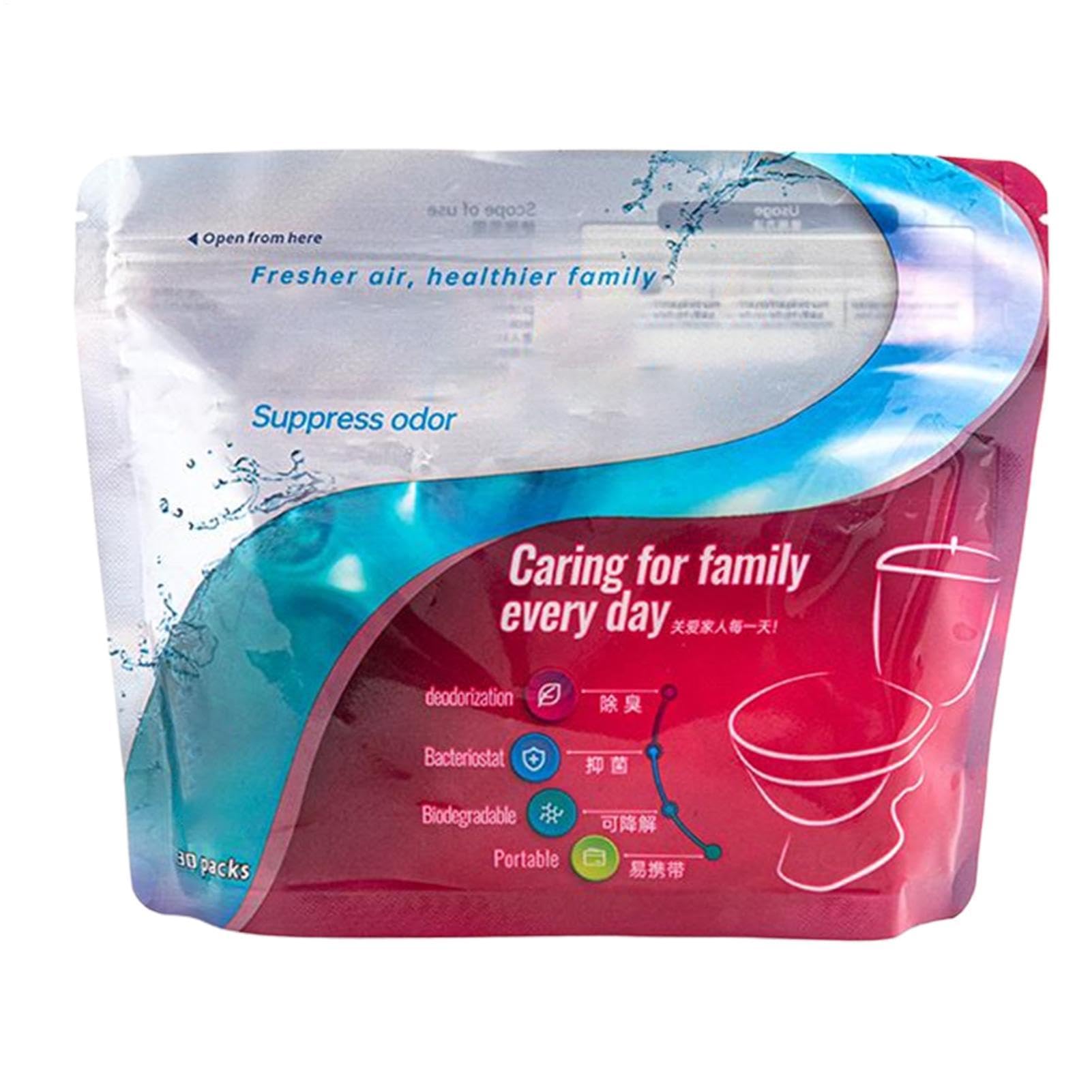 Portable Toilet Gel 30pcs Super Absorbent Powder Travel Commode Accessories Toilet Accessory Odor Liquid Solidifier For Outdoor