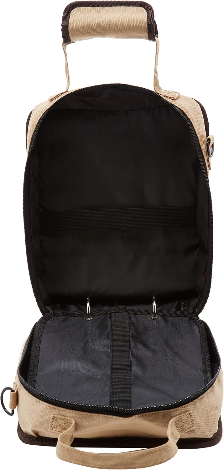 Derwent Pencil Case, Canvas Carry-All Bag Pencil Holder with Removable Shoulder Strap, Holds up to 132 Pencils and Supplies (2300671) , Brown