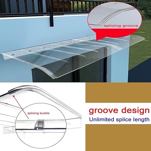 Miniatura 6 de Toldo de protección UV contra la lluvia y la nieve, toldo para puerta, toldo para patio al aire libre, pérgola, cubierta de policarbonato moderna,